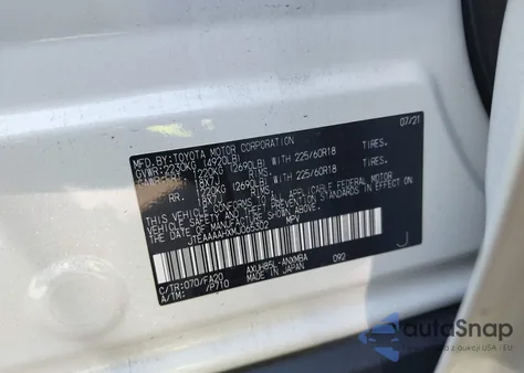 2021 Toyota Venza Le from USA, damaged, VIN JTEAAAAHXMJ065302